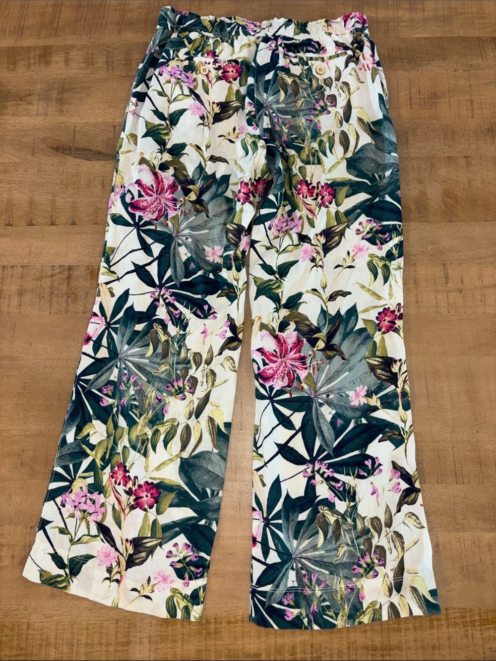 Tommy Bahama Starlight Canyon Linen Floral Pants Small Summer Has Pockets $138 - Picture 5 of 6
